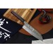 Couteau santoku japonais artisanal martelé Yu Kurosaki Shizuku 16.5cm acier SG2