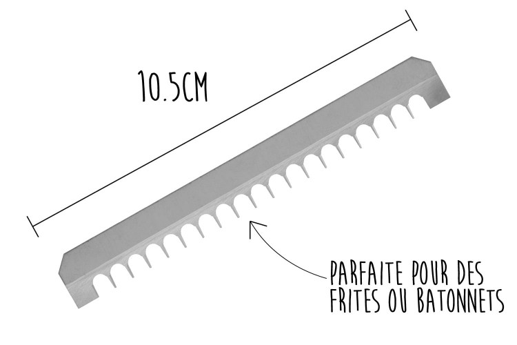 Lame &agrave; dents larges remplacement pour mandoline Benriner petit mod&egrave;le