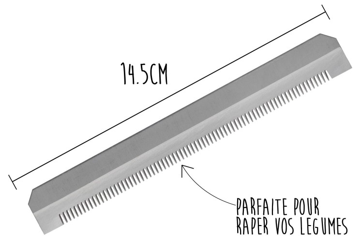 Lame &agrave; dents fines remplacement pour mandoline Benriner grand mod&egrave;le