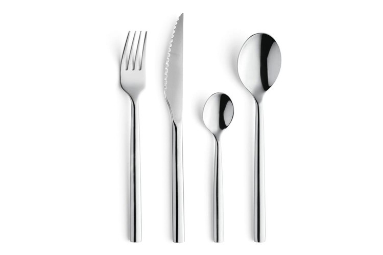 M&eacute;nag&egrave;re 24 couverts de table Carlito Amefa inox 18/0 couteaux &agrave; steak