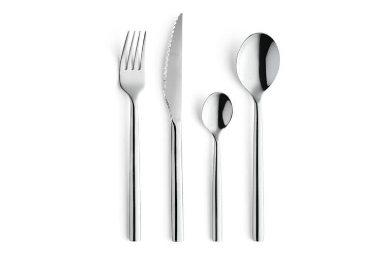 Ménagère 24 couverts de table Carlito Amefa inox 18/0 couteaux à steak