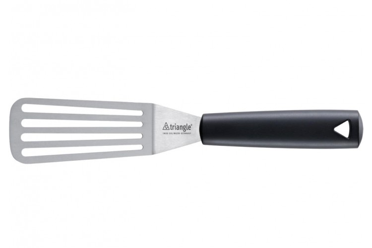 Spatule ajour&eacute;e Triangle professionnelle flexible en inox 12cm