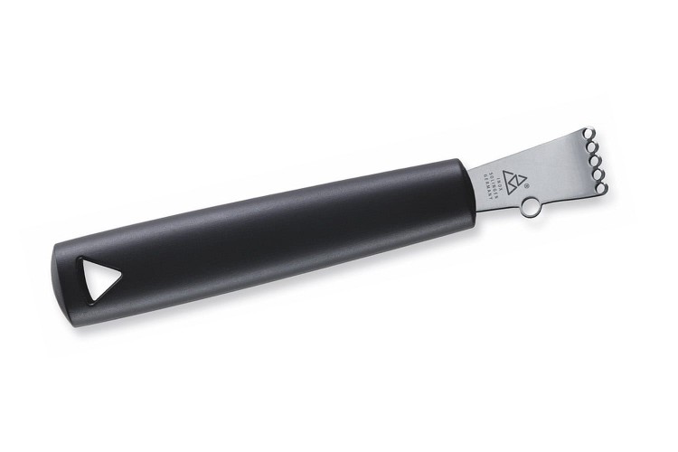 Zesteur canneleur Triangle inox manche noir ABS
