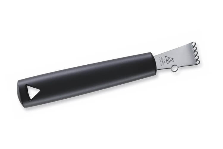 Zesteur canneleur Triangle inox manche noir ABS