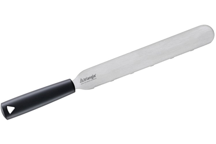 Spatule &agrave; dents Triangle inox flexible 25cm