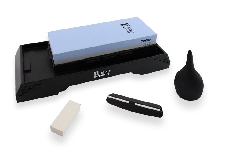 Maxi pierre &agrave; aiguiser Prosharp double face 240/2000 + 5 accessoires