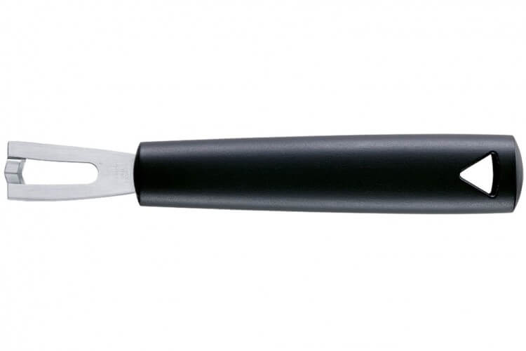 Canneleur Triangle forme V manche en green grip noir