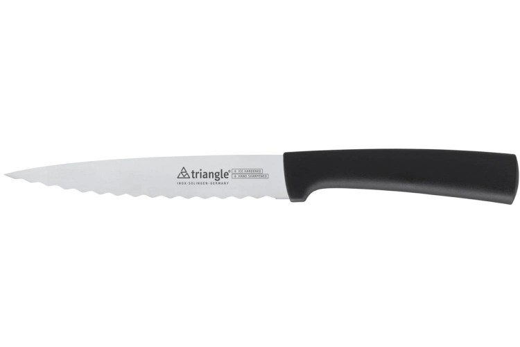 Couteau de cuisine Triangle lame ondul&eacute;e inox 16cm