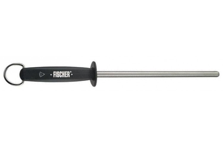 Fusil &agrave; aiguiser professionnel diamant 23cm FISCHER m&egrave;che ronde