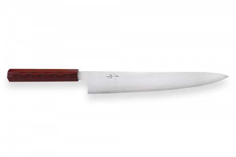 Couteau à trancher japonais artisanal Kei Kobayashi SG2 27cm