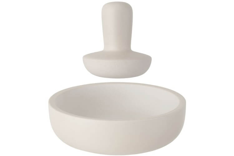 Grand mortier Berghoff 17cm grès blanc Leo + pilon