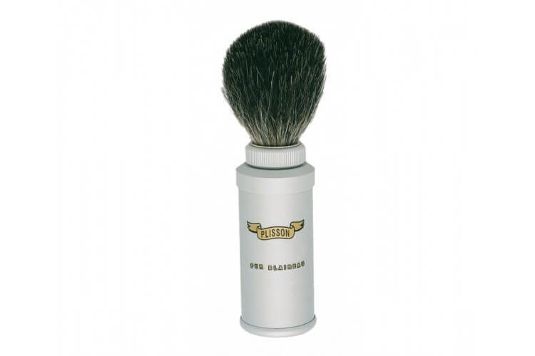 Blaireau de rasage Plisson taille 6 monture alu brossé