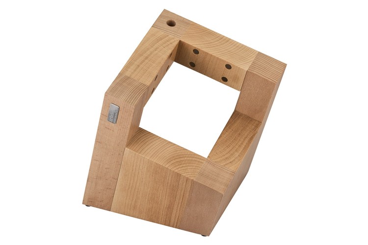 Bloc vide Artelegno Pisa bois de h&ecirc;tre pour 8 couteaux de cuisine + 1 aiguiseur