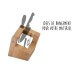 Bloc vide Artelegno Pisa bois de hêtre pour 8 couteaux de cuisine + 1 aiguiseur