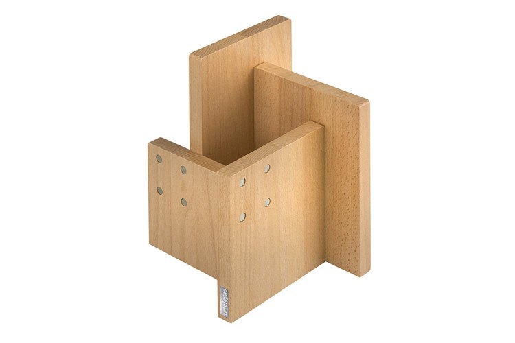 Bloc vide Artelegno Kombi bois de h&ecirc;tre pour 8 couteaux de cuisine