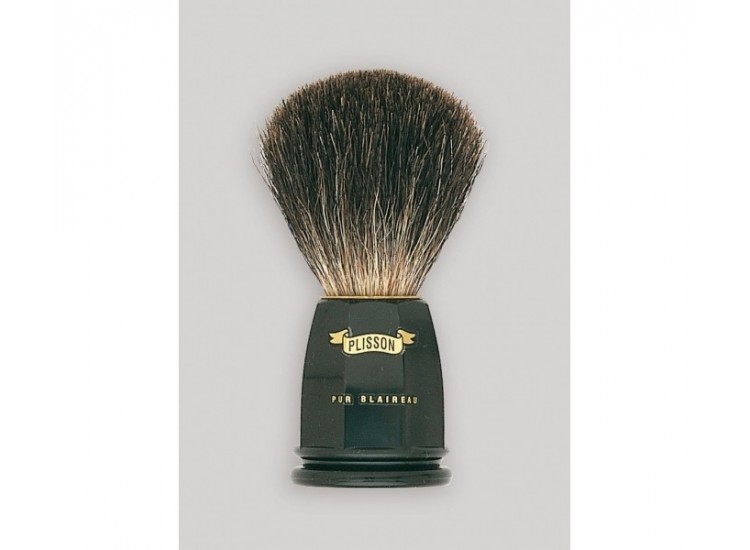 Blaireau de rasage Plisson taille 12 monture haute noire