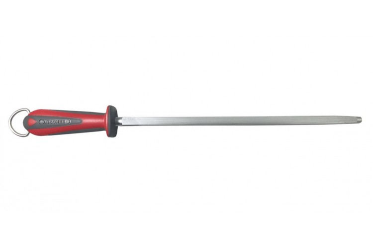 Fusil &agrave; aiguiser taillage fin FISCHER m&egrave;che ronde 30cm manche noir