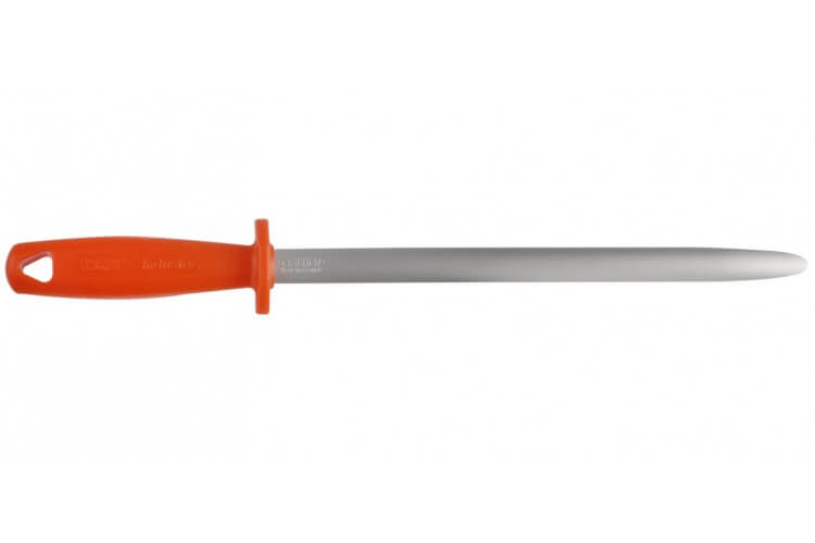 Fusil à aiguiser mèche ronde FISCHER 35cm manche bi-matière rouge