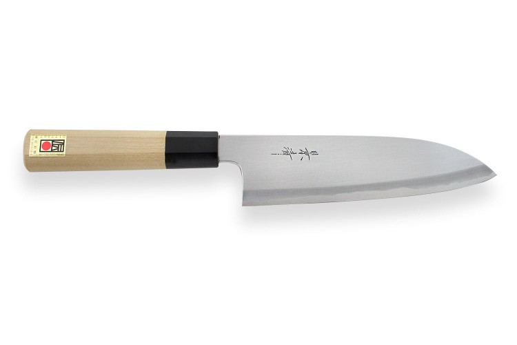 Couteau santoku japonais artisanal Kagekiyo Utage White Steel 2 18cm