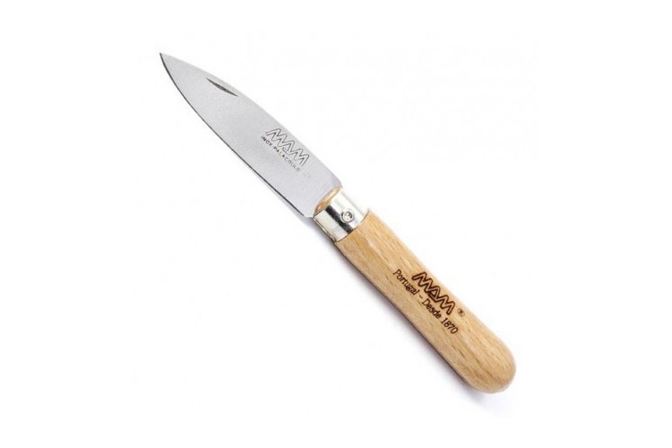 Couteau de poche MAM lame pointue manche en h&ecirc;tre 7.5cm