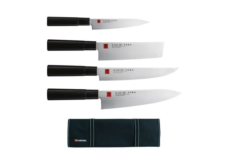 Mallette 4 couteaux de cuisine japonais Kasumi Tora