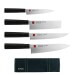 Mallette 4 couteaux de cuisine japonais Kasumi Tora