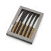Coffret 6 couteaux Pizza Bois Amefa inox et bois de pakka