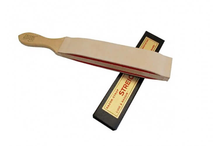 Cuir à rasoir HEROLD type russe 2 côtés peau sur feutre 32 cm