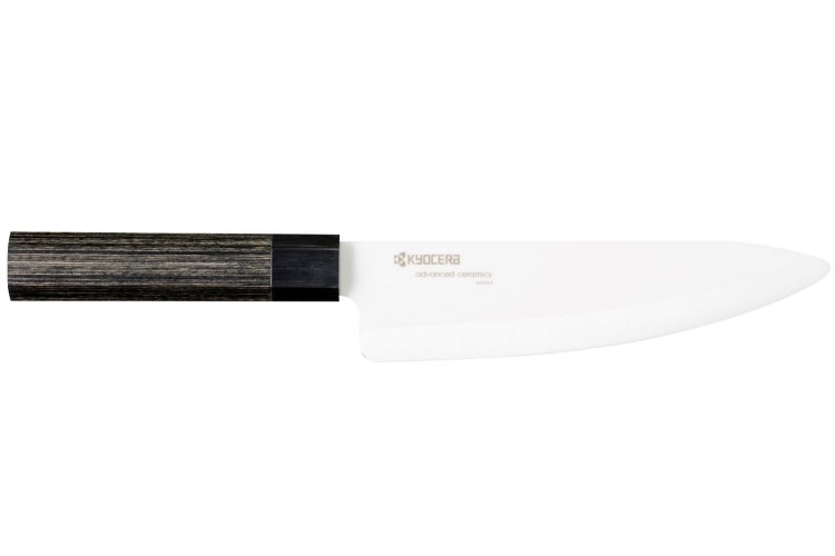 Couteau de chef Fuji Kyocera lame c&eacute;ramique 17cm manche pakka
