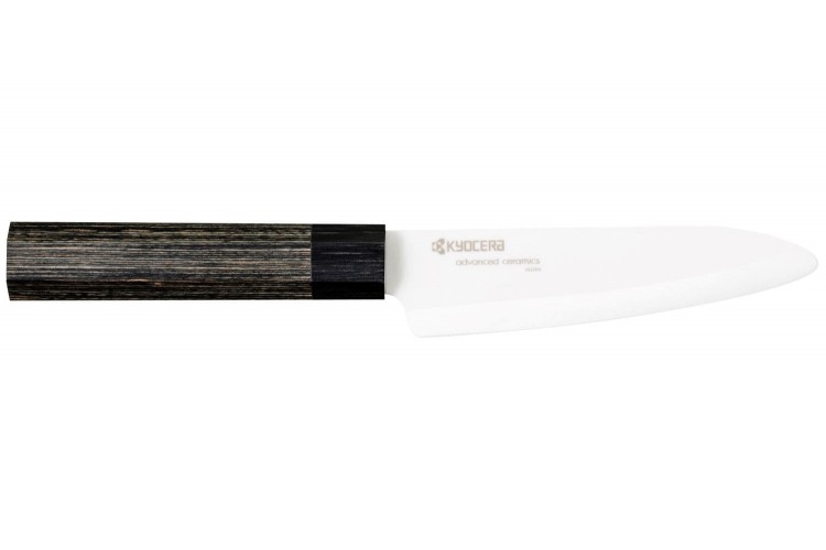 Couteau universel Fuji Kyocera lame c&eacute;ramique 13cm manche pakka