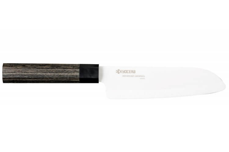 Couteau santoku Kyocera lame céramique 15cm manche pakka