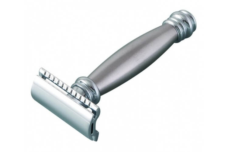 Rasoir sureté MERKUR Solingen lourd chromé manche inox