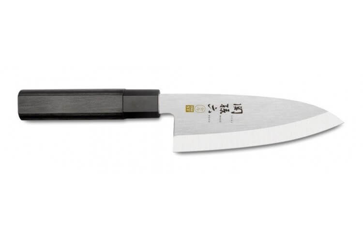 Couteau deba japonais Kai Seki Magoroku Kinju acier 1K6 biseauté