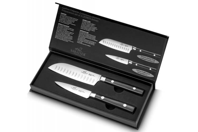 Coffret SABATIER International Leonys Office 9cm + Santoku alvéolé 12cm
