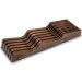 Range couteaux vide acacia foncé