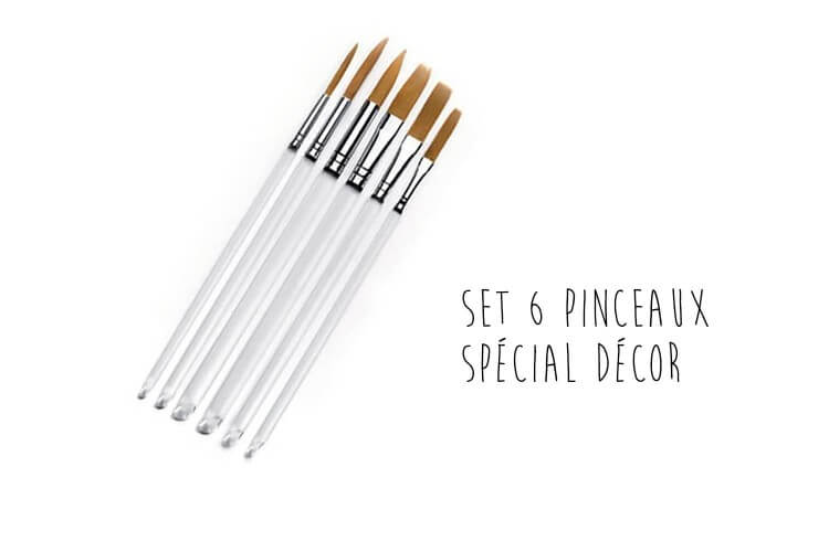Set de 6 pinceaux pâtissiers spécial décoration