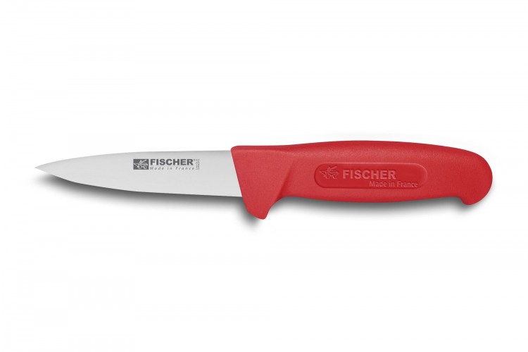 Couteau &agrave; saigner professionnel Fischer HACCP 11cm manche rouge