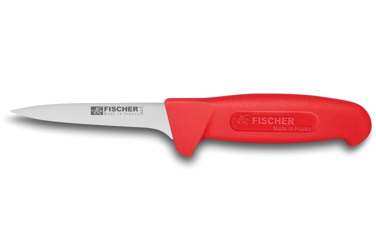 Couteau &agrave; d&eacute;sosser professionnel Fischer HACCP 11cm manche rouge