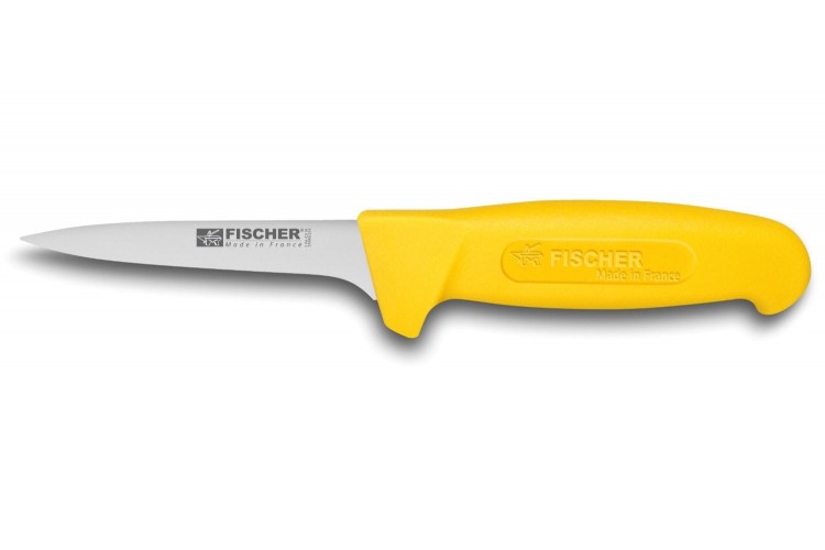 Couteau &agrave; d&eacute;sosser professionnel Fischer HACCP 11cm manche jaune