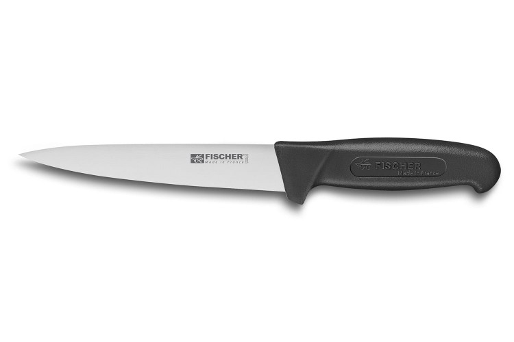 Couteau &agrave; saigner professionnel Fischer HACCP 17cm manche noir
