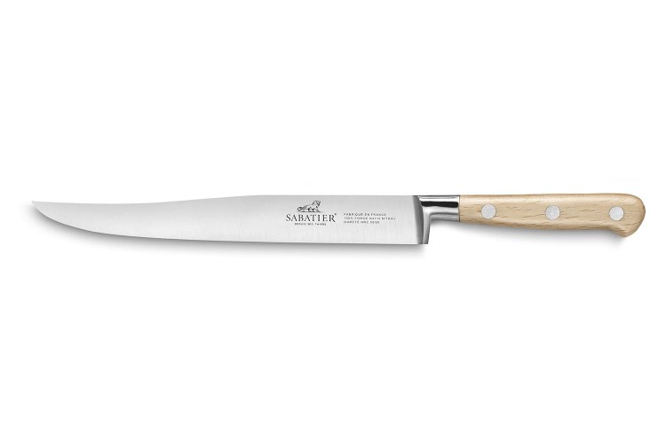 Couteau &agrave; d&eacute;couper forg&eacute; Sabatier Broc&eacute;liande 20cm manche en h&ecirc;tre