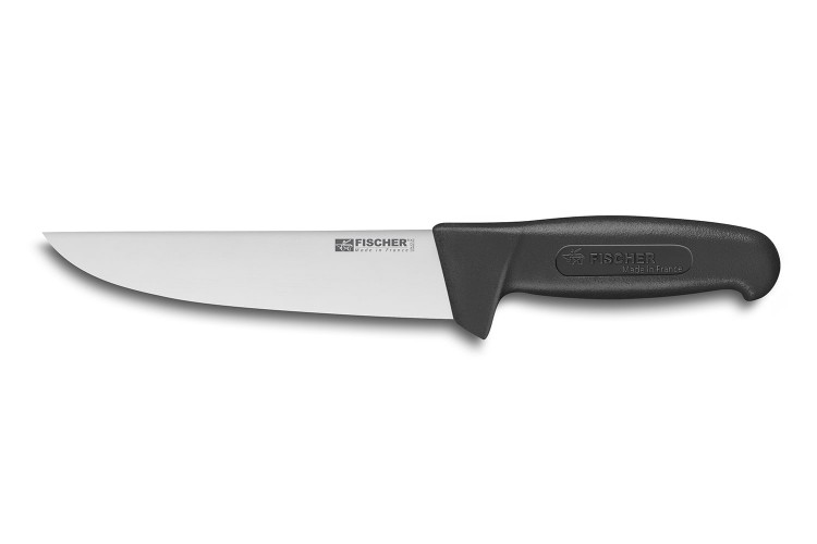 Couteau de boucher professionnel Fischer HACCP 17cm manche noir
