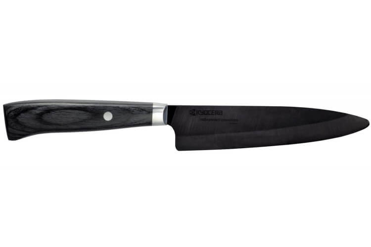 Couteau universel Japan Kyocera 13cm céramique manche pakka noir