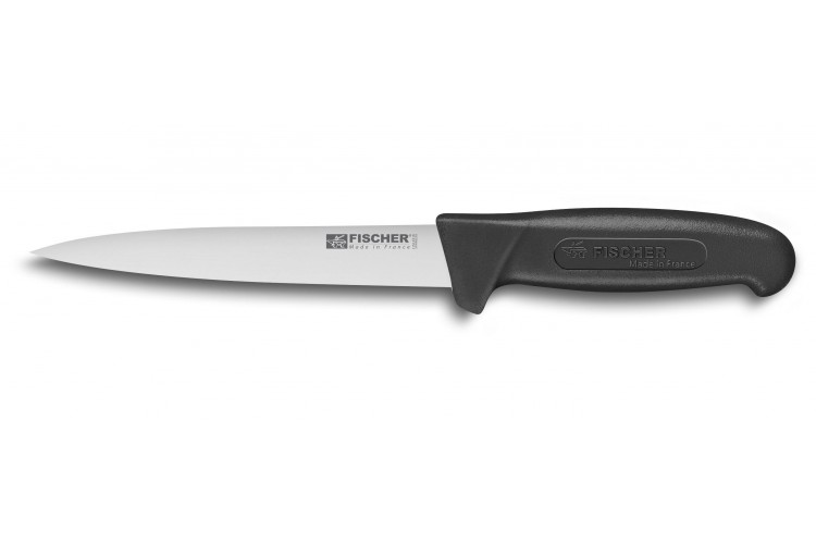 Couteau &agrave; d&eacute;nerver flexible 17cm manche noir Bargoin