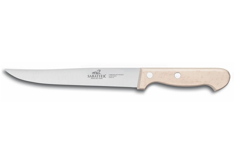 Couteau &agrave; d&eacute;couper 20cm Sabatier Natura manche en h&ecirc;tre