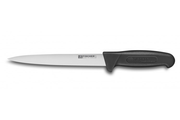 Couteau &agrave; d&eacute;nerver flexible professionnel Fischer HACCP 20cm manche noir