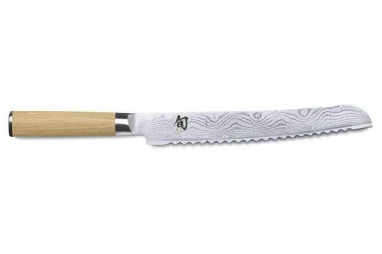 Couteau à pain japonais Kai Shun Classic White damas 33 couches 23cm
