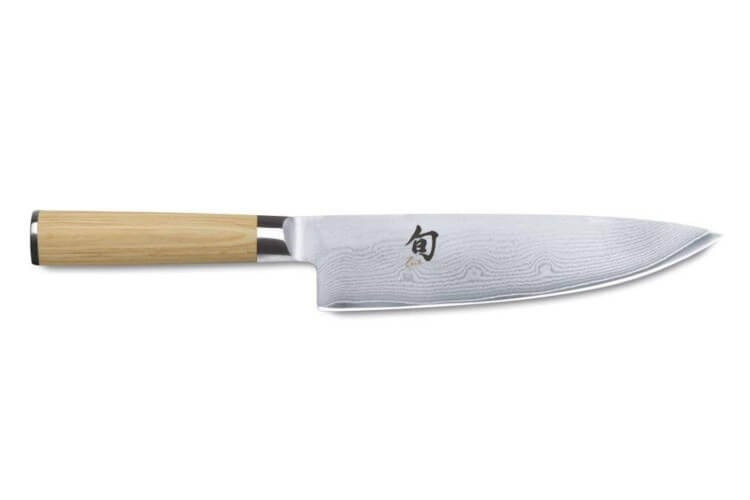 Couteau de chef japonais Kai Shun Classic White damas 33 couches 20cm