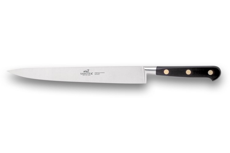 Couteau tranchelard Lion Sabatier Chef lame 25cm manche en polyac&eacute;tal noir