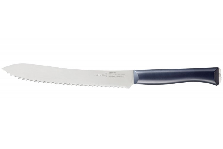 Couteau &agrave; pain Intempora Opinel n&deg;216 lame 21cm manche bleu marine